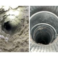 This vent was filled with lint and other debris before it was cleaned. What an after photo! 